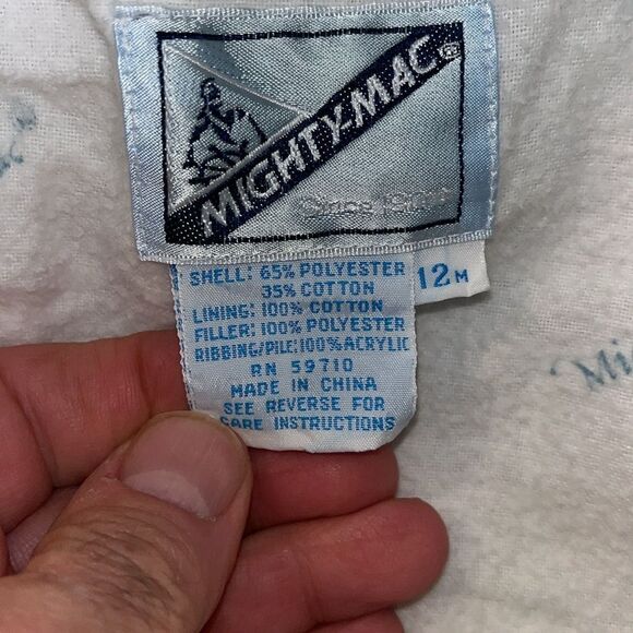 Mighty Mac Vintage Sewn Toy Soldiers Boys Gray Complete Snowsuit 12 Month Infant - Picture 10 of 11